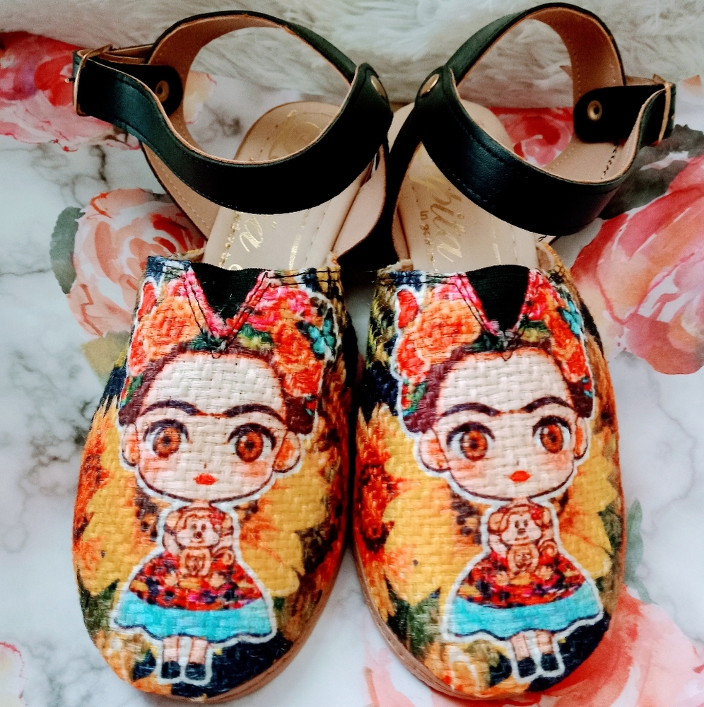 Handmade Frida Kahlo shoes